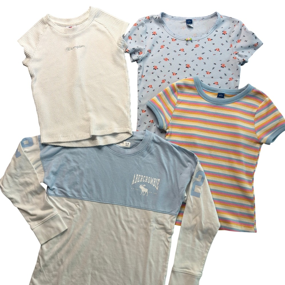4 Shirt Bundle Girls Size 10 abercrombie kids, champion, old navy